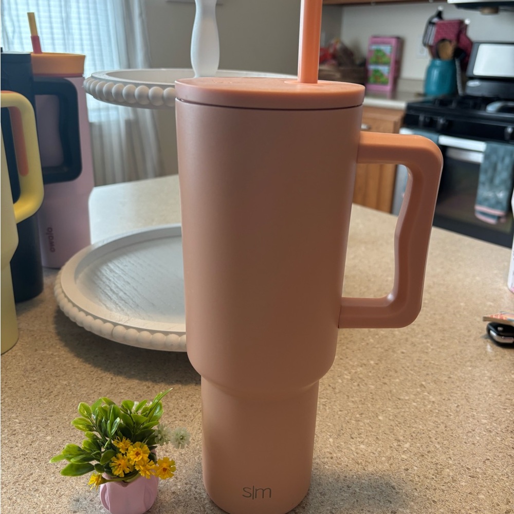 Green and Peach Simple Modern tumbler bundle